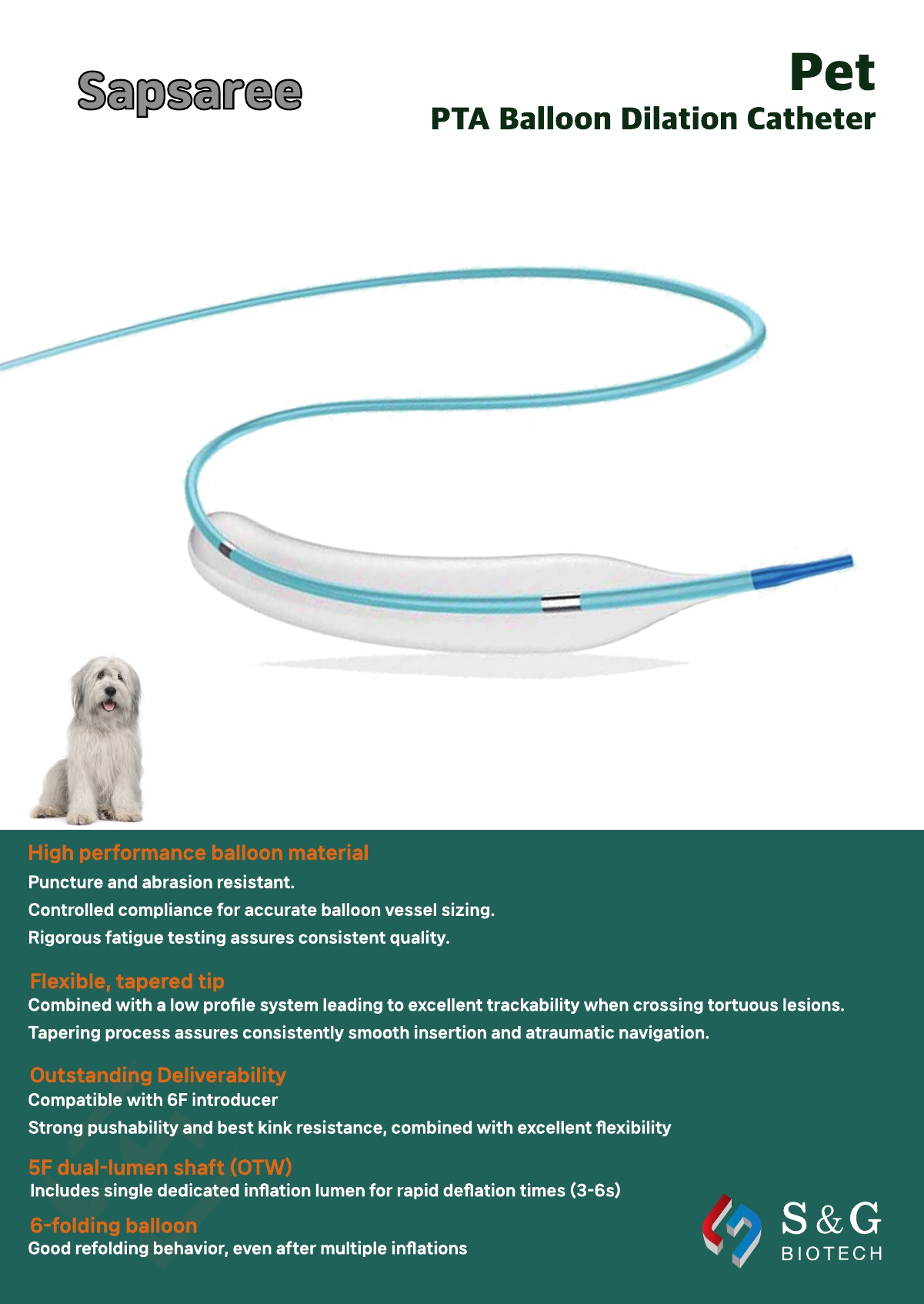 PET PTA Balloon Dilation Catheter – S & G Biotech Inc.